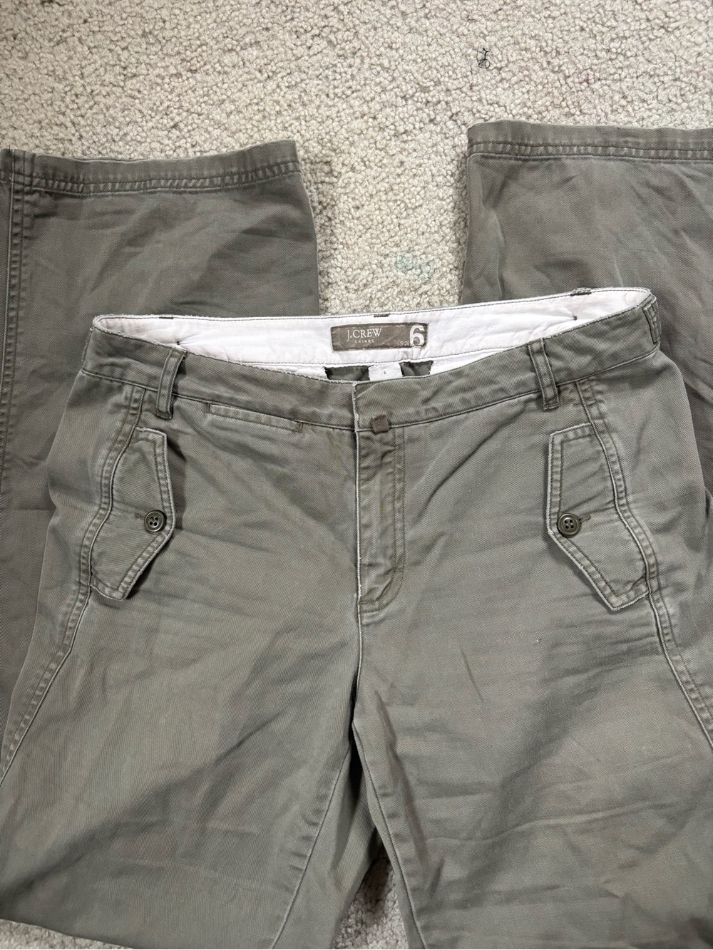 J. Crew Women’s Olive Chino-Style Casual Pants